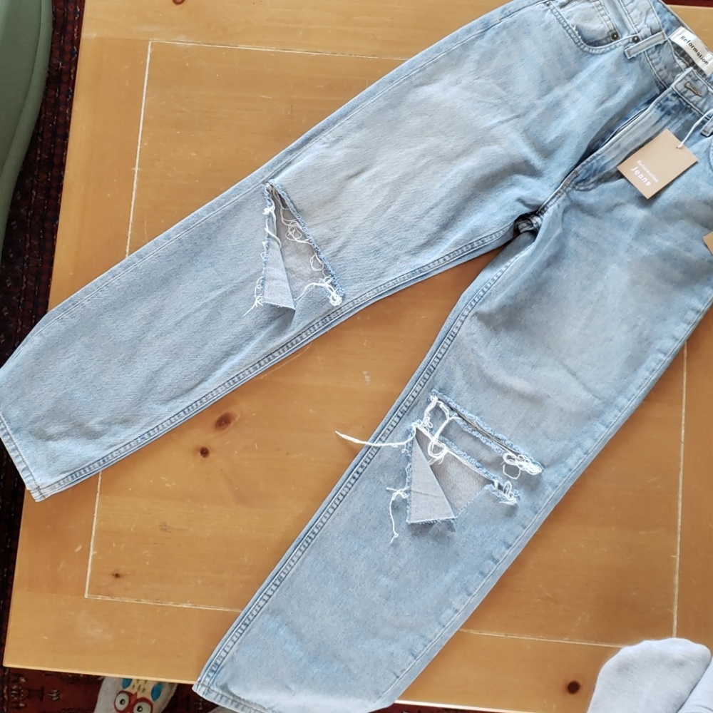Reformation Light Blue Distressed Women Jeans